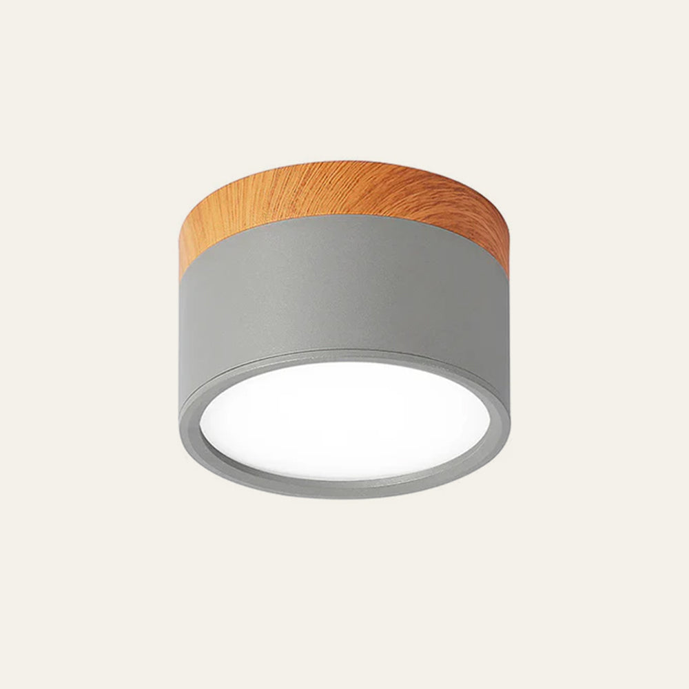 Wood-Effect LED Button Ceiling Light - view 29