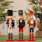 Wooden Christmas Nutcracker Soldier Figurine, 5 Colour Options - product view 2