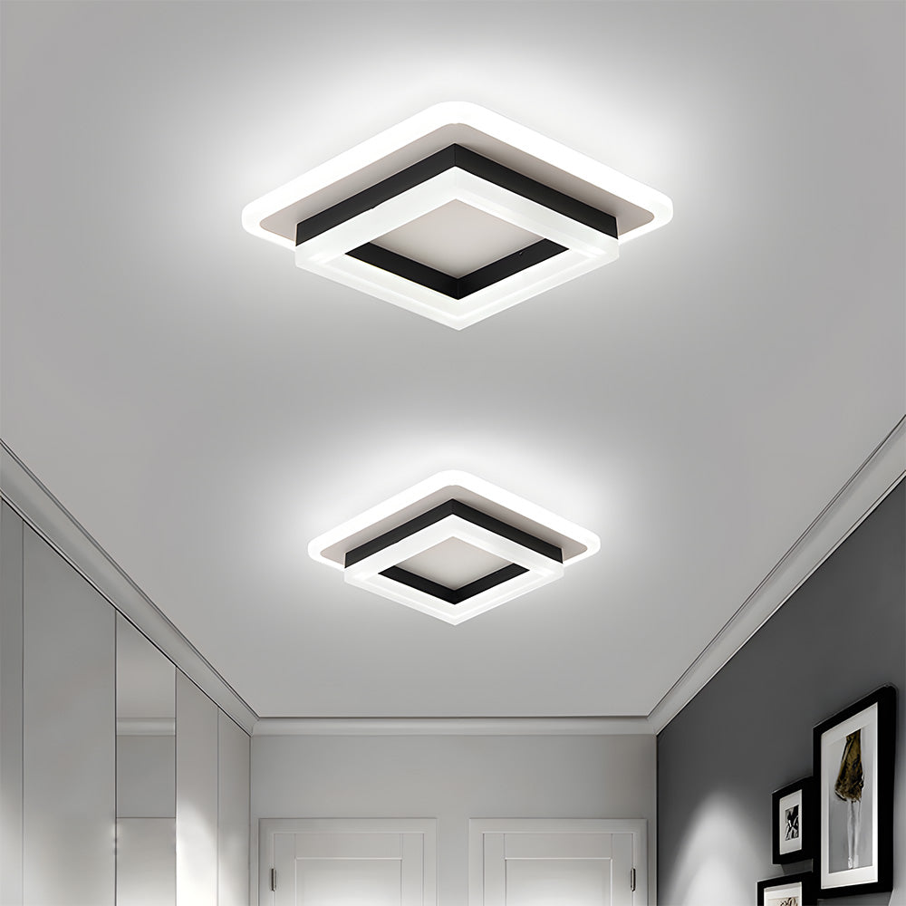 Bezel LED Flush Ceiling Light, Low-Profile Design - view 1
