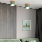 Wood-Effect LED Button Ceiling Light - view 12