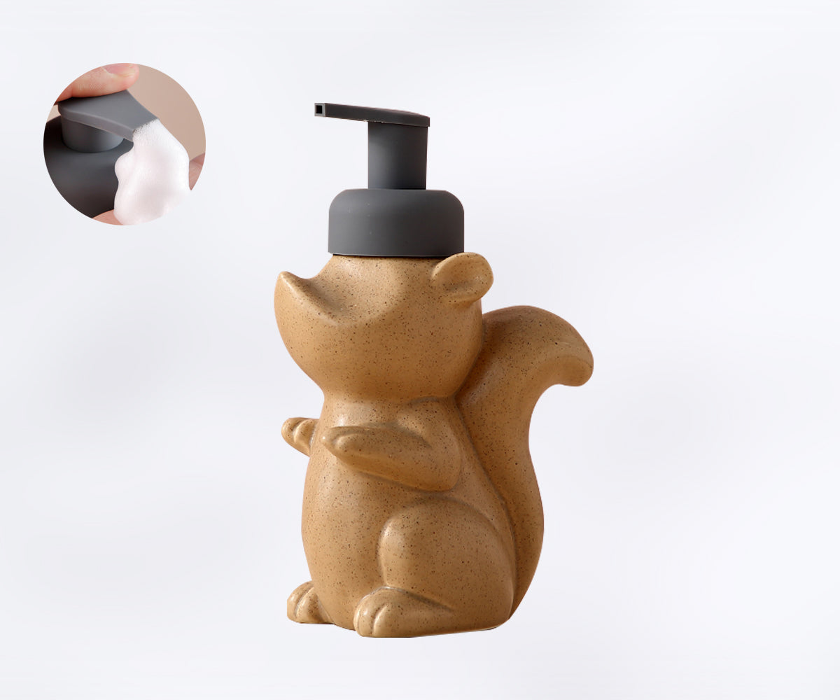 Squirrel Ceramic Foaming Soap Dispenser, 510 mL