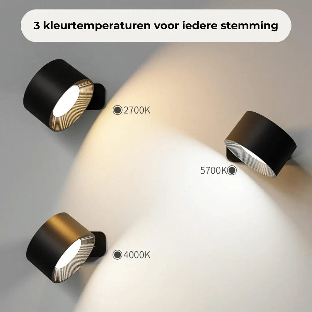 Rotating USB Rechargeable Magnetic Wall Light