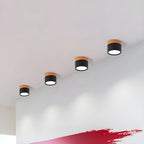 Wood-Effect LED Button Ceiling Light - view 24