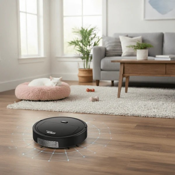 Robot Floor Cleaner with HEPA Filter and One-Button Control — product view 1