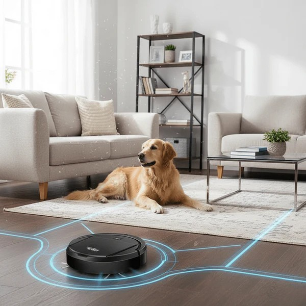 Robot Floor Cleaner with HEPA Filter and One-Button Control — product view 2