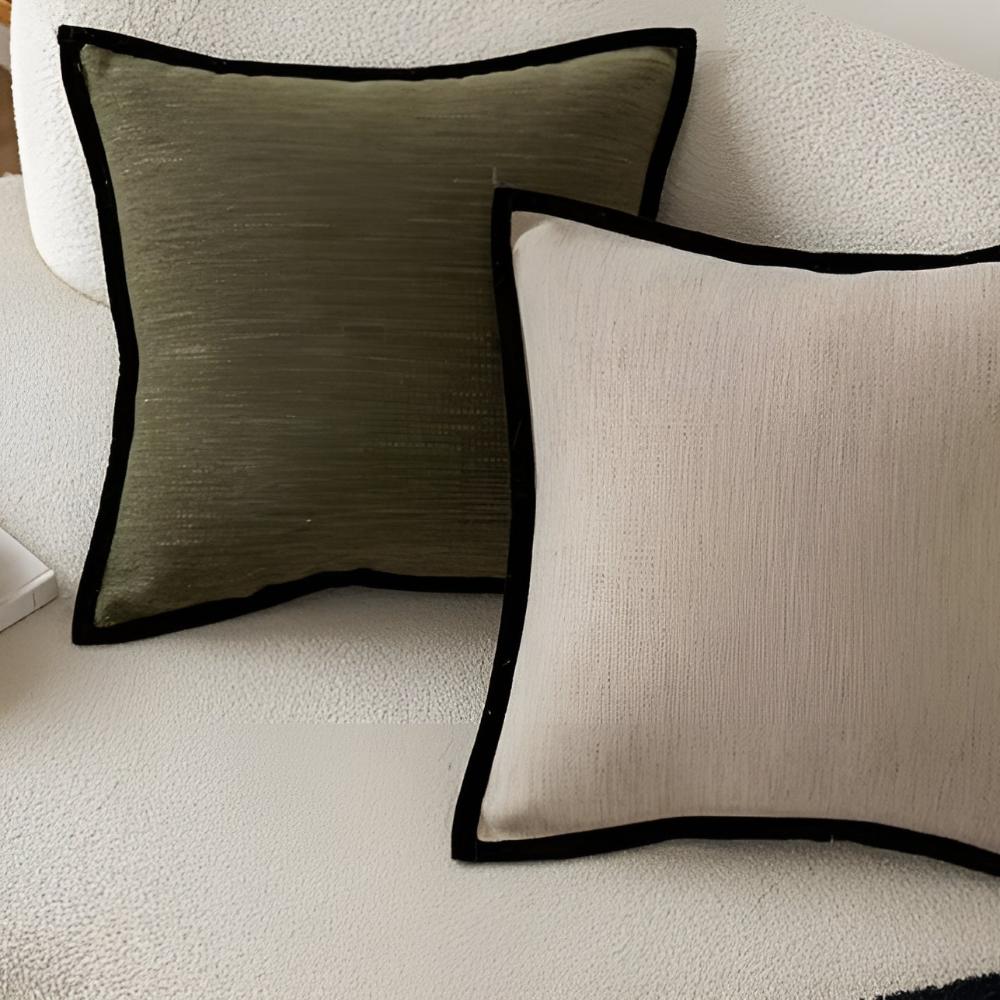 Textured Cotton Blend Cushion Cover – image 2