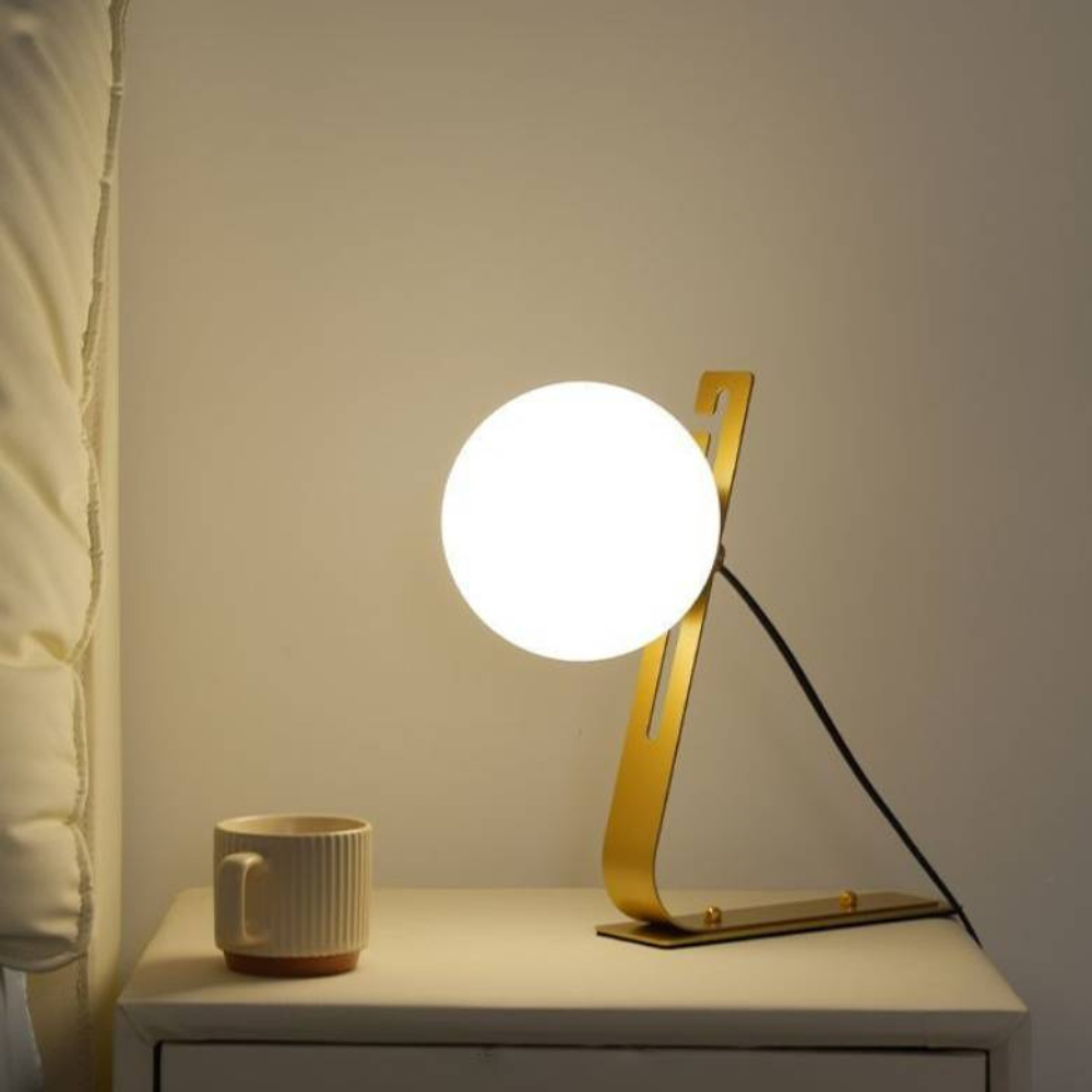 Adjustable Glass Globe Table Lamp, UK Plug - view 3