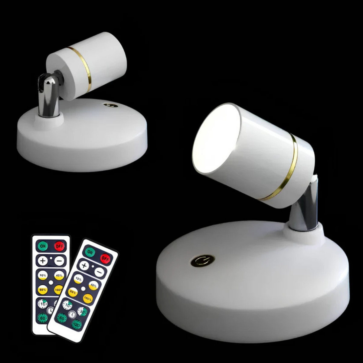 Adjustable Stick-On Spotlight with Remote and Timer - view 10