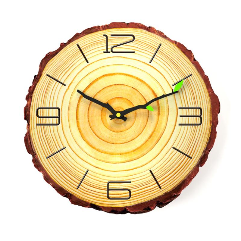 Wood Grain Annual Rings Wall Clock, 30 cm