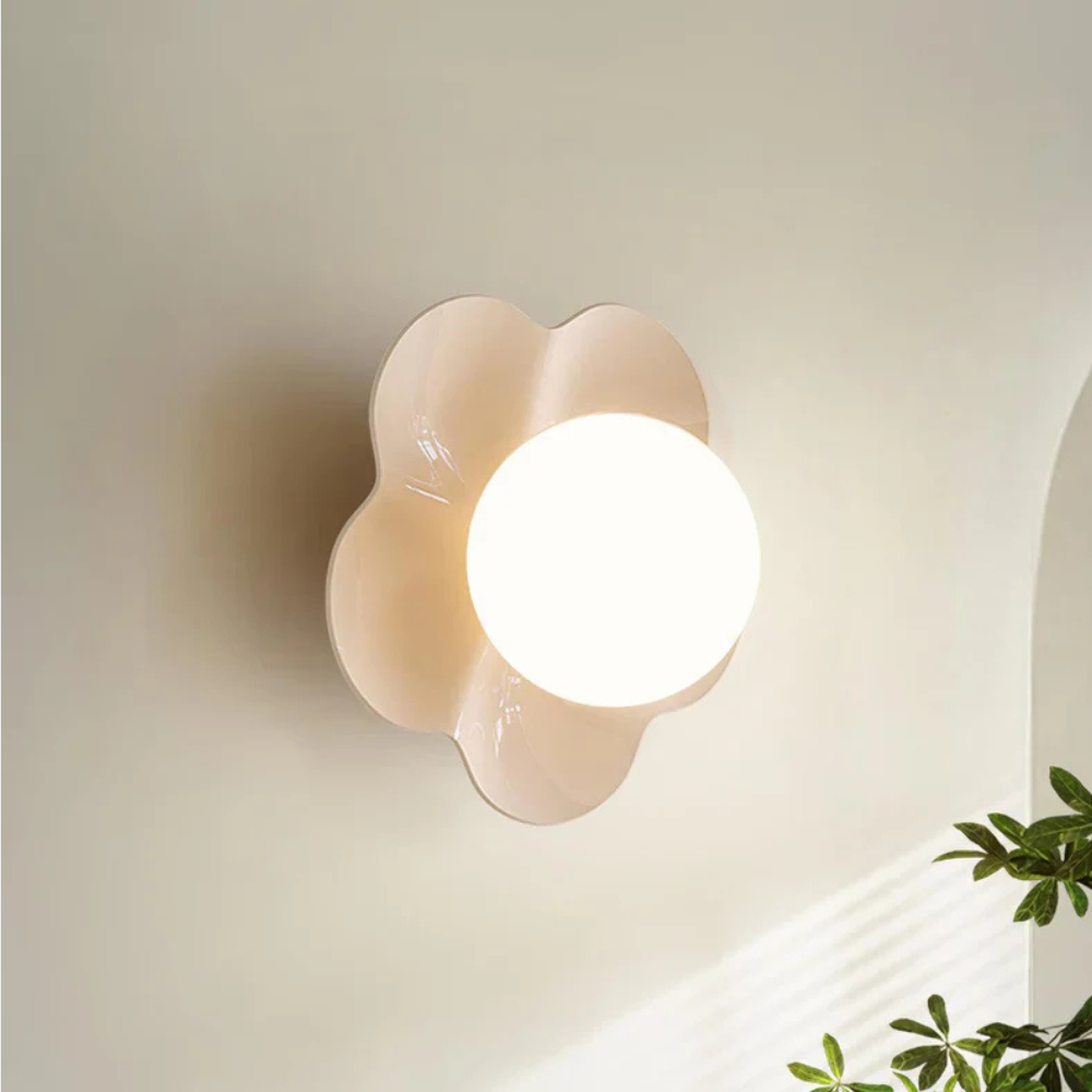 Flower Petal Wall Sconce, Danish Pastel Design - view 8