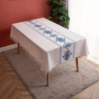 Embroidered Jacquard Tassel Tablecloth – image 3