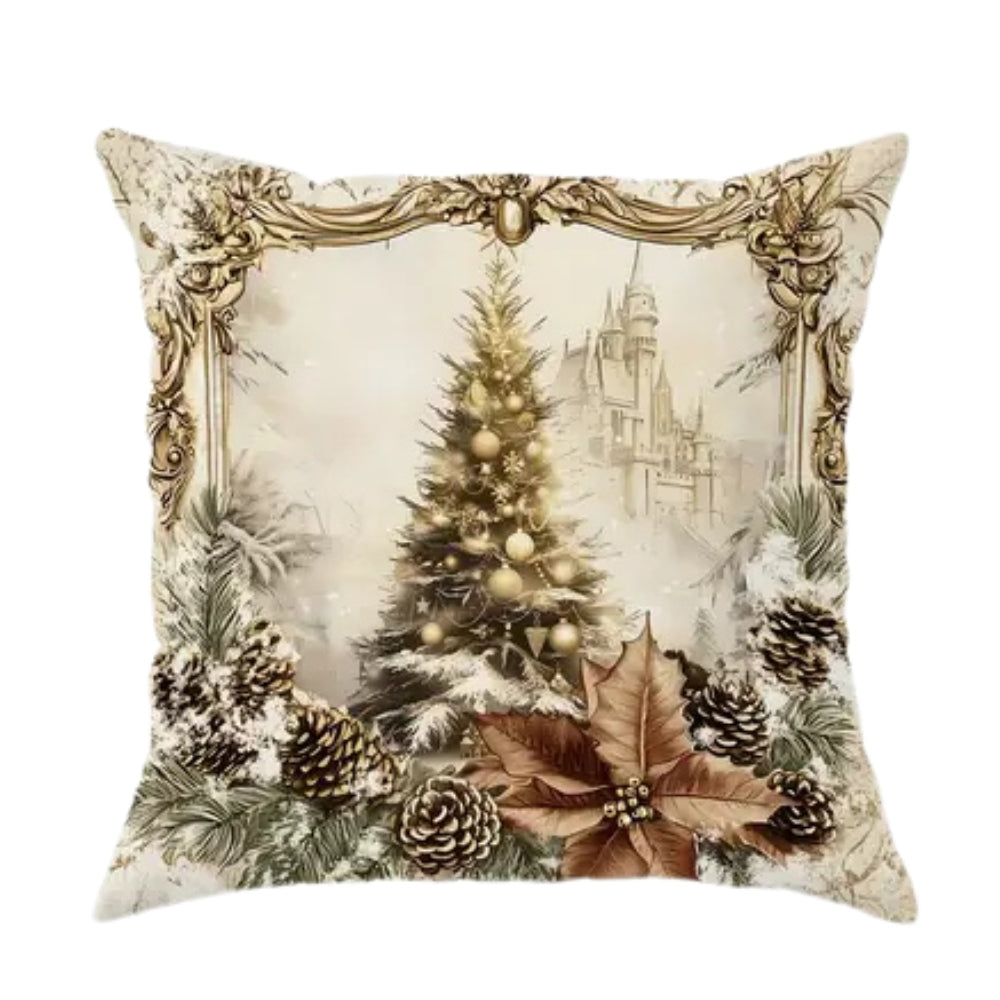 Vintage Christmas Velvet Cushion Cover – image 3