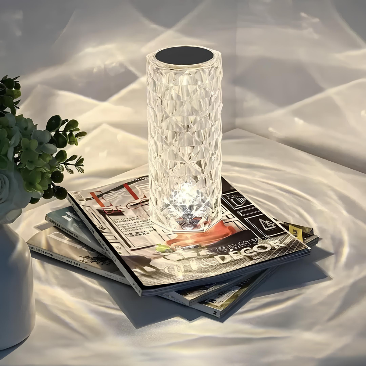 Crystal-Pattern USB-C Table Lamp with Remote, 16 Colours - view 2