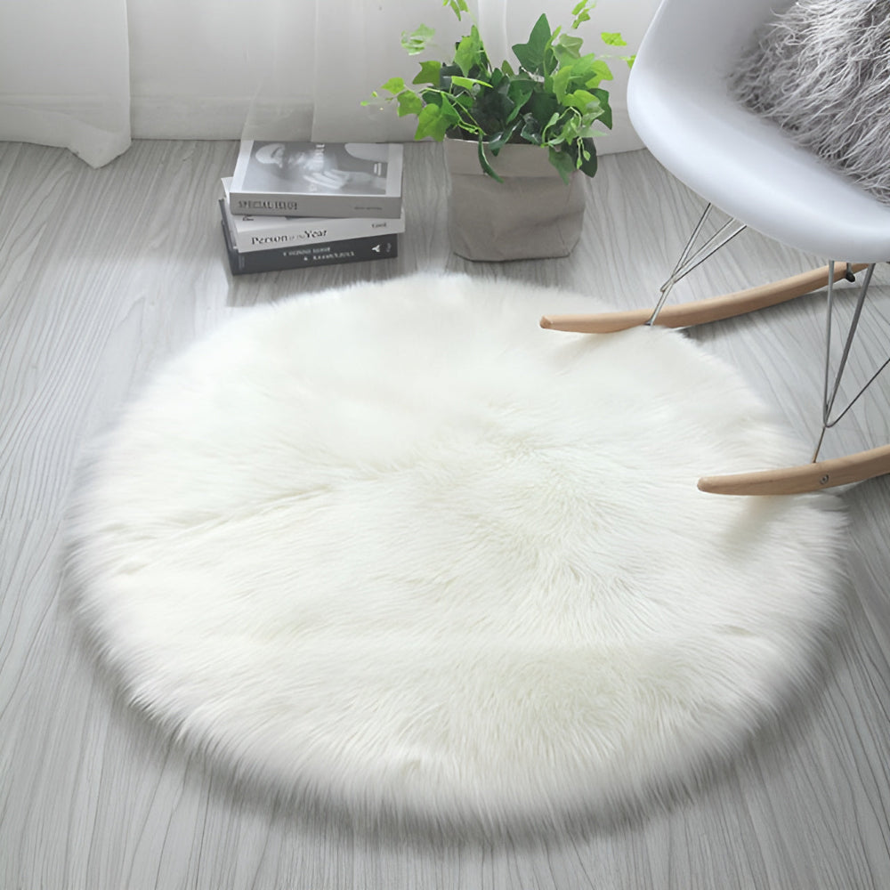 Round Velvet Pile Rug – image 1