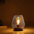 Battery-Powered Iron Mesh Table Lamp Set - view 3