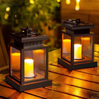 Solar Garden Lantern with Candle or Fairy Light Design - view 7