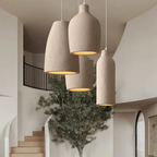 Textured Stone-Effect Pendant Light, Japandi Design - view 5