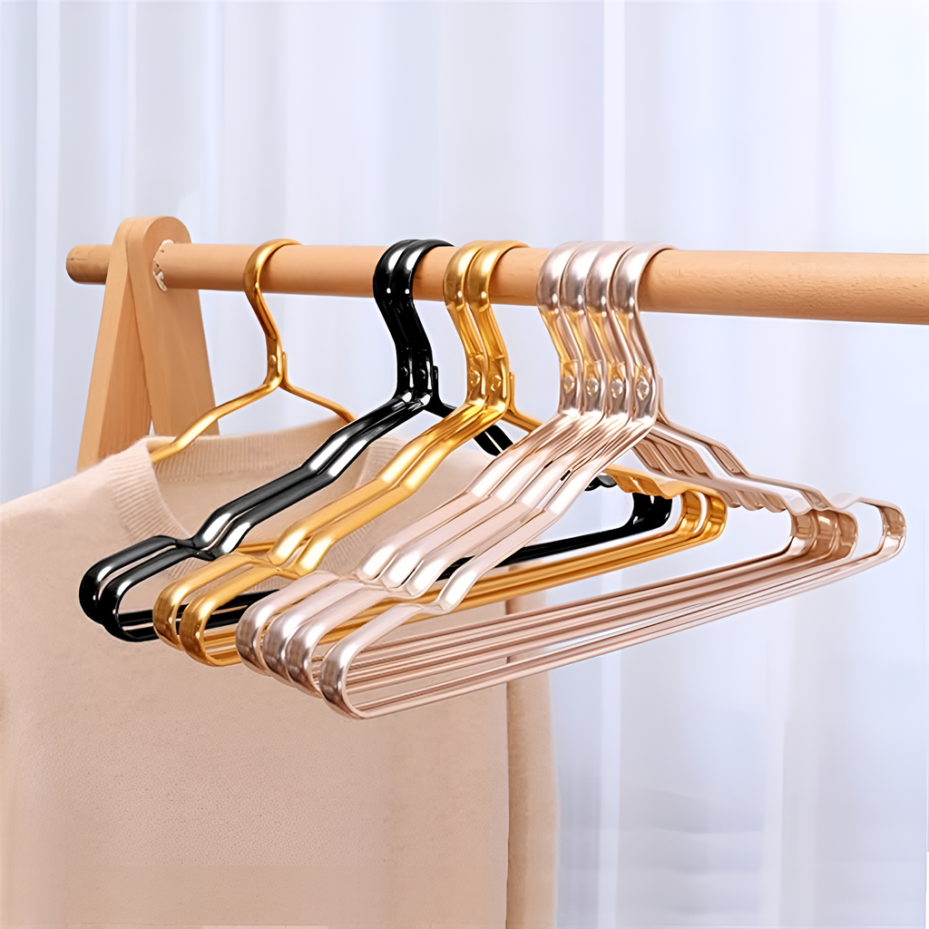 Aluminium Alloy Clothes Hangers – Pack of 10 – image 1