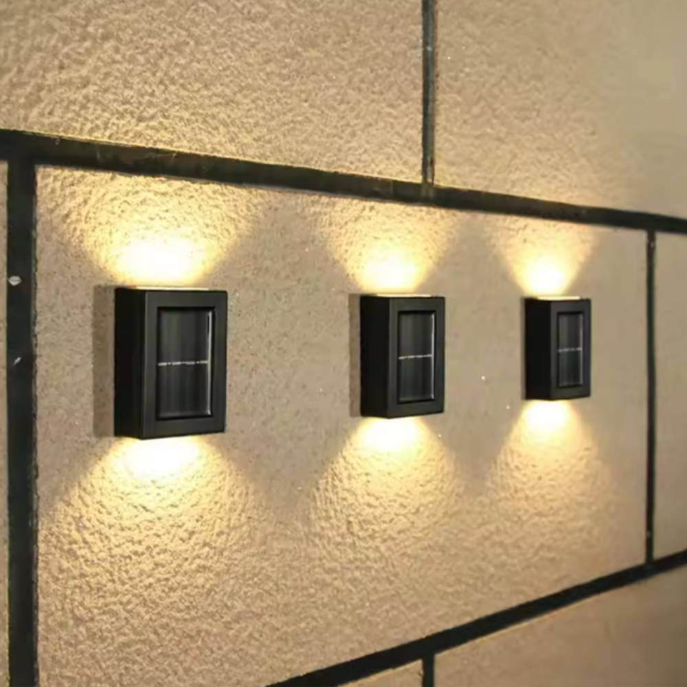 Solar Dual-Beam LED Wall Light for Gardens and Fences - view 4