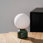 Marble Base Glass Globe Table Lamp, UK Plug - view 14