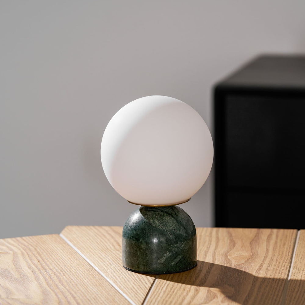 Marble Base Glass Globe Table Lamp, UK Plug - view 14