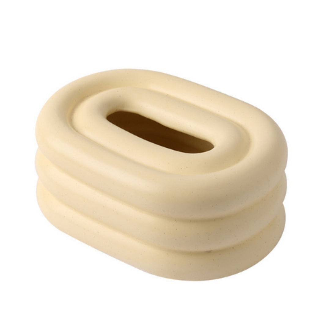 Ribbed Ceramic Tissue Holder – image 9