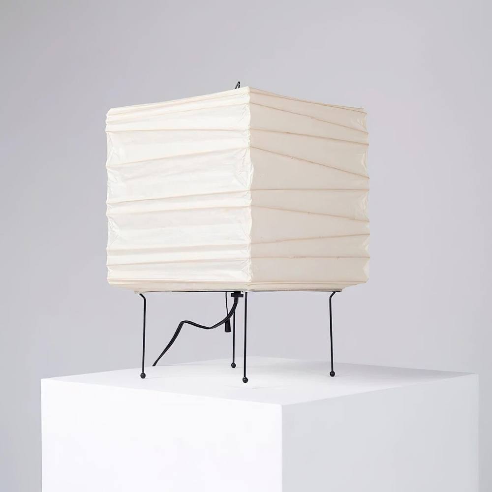 Paper Lantern Table Lamp with Metal Handle, UK Plug - view 17
