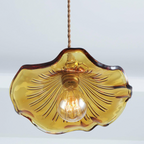 Glass Petal Pendant Light with Brass Fittings - view 13