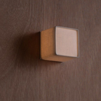 Fabric Cube LED Wall Sconce, White Japandi Design - view 8