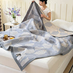 Leaf Pattern Cotton Triple Gauze Blanket - product view 2