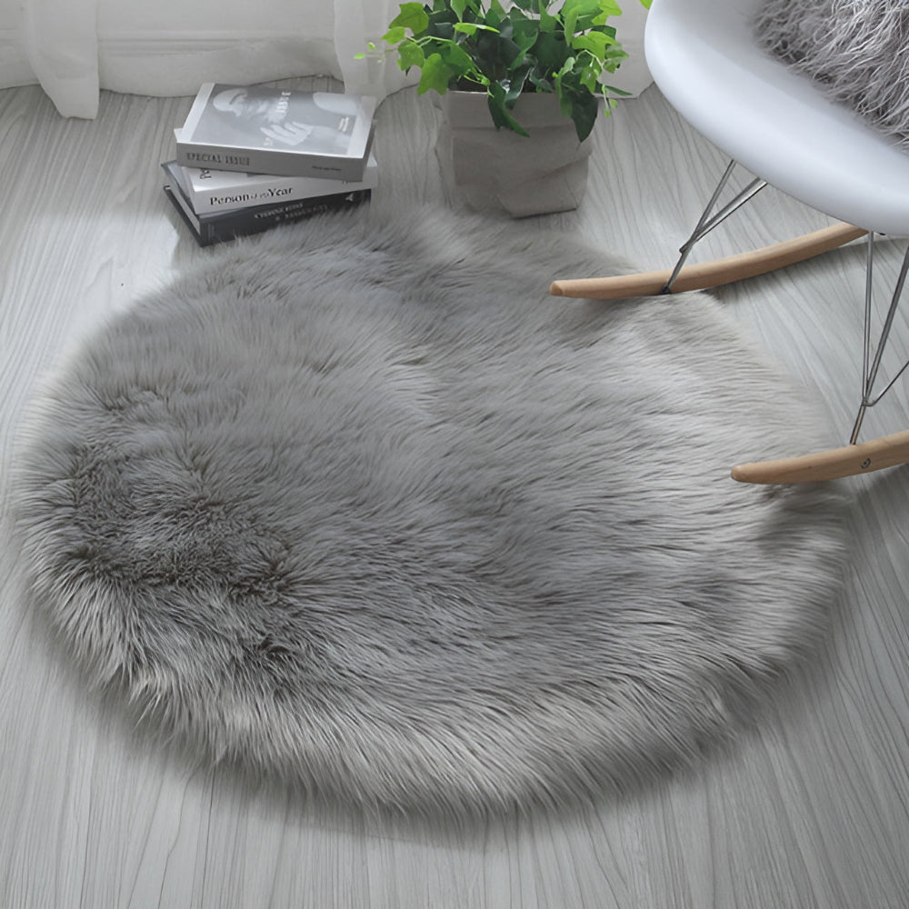 Round Velvet Pile Rug – image 6