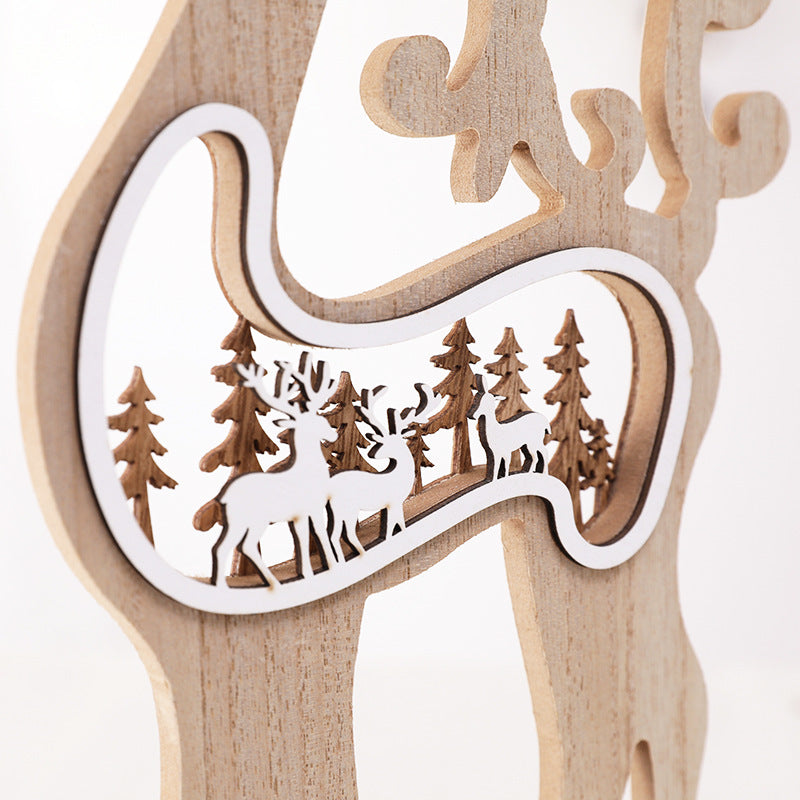 Woodland Cut-Out Wooden Reindeer Figurine, 42.5 cm - product view 3