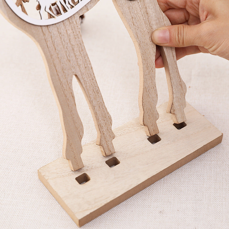 Woodland Cut-Out Wooden Reindeer Figurine, 42.5 cm - product view 4