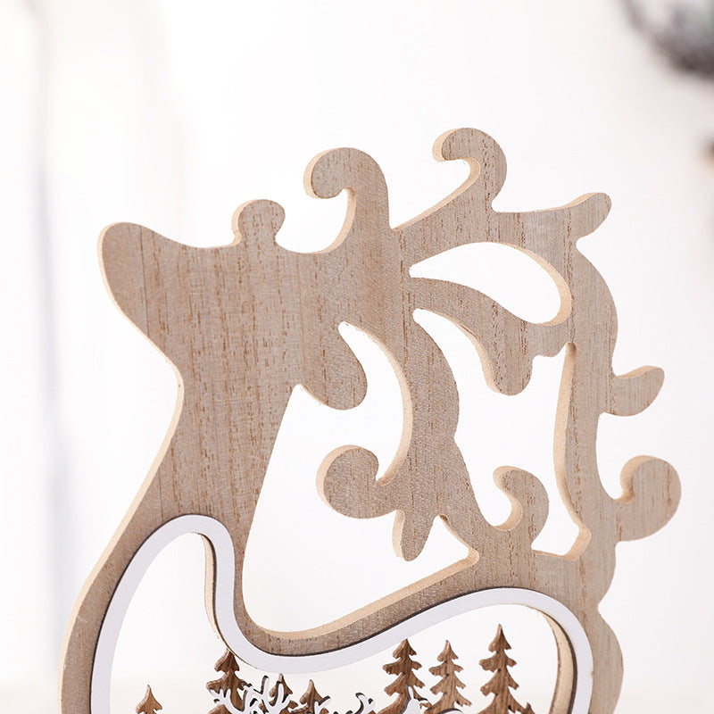 Woodland Cut-Out Wooden Reindeer Figurine, 42.5 cm - product view 2