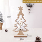 Wooden Christmas Tree Table Decoration with Deer, 32 cm - product view 1