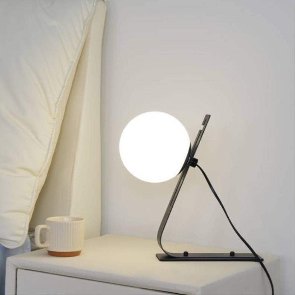 Adjustable Glass Globe Table Lamp, UK Plug - view 4