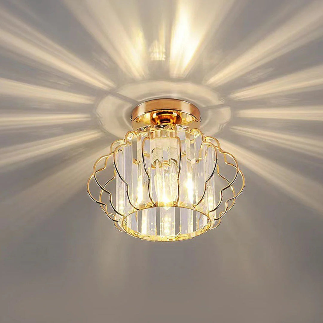 Prismatic Crystal Ceiling Light with Metal Fittings - view 12