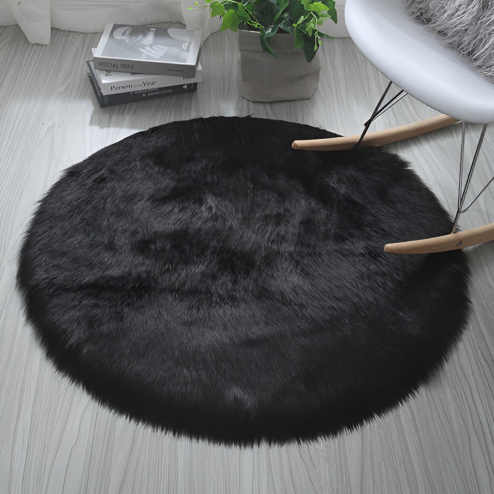 Round Velvet Pile Rug – image 7