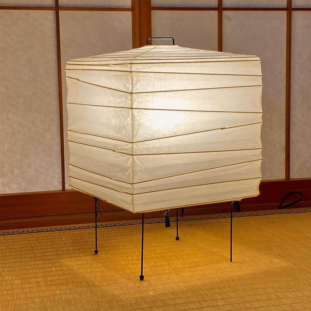Paper Lantern Table Lamp with Metal Handle, UK Plug - view 16