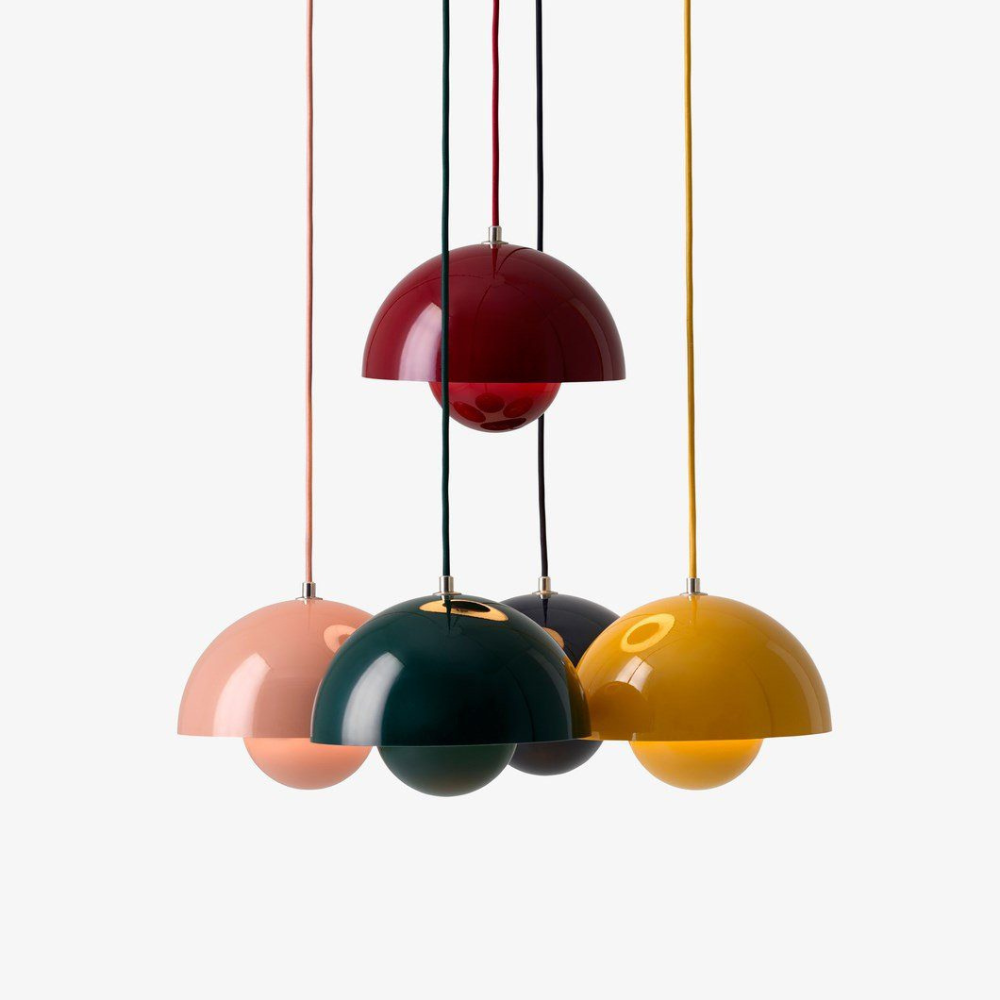 Layered Metal Dome Pendant Light, Mid-Century Style - view 32