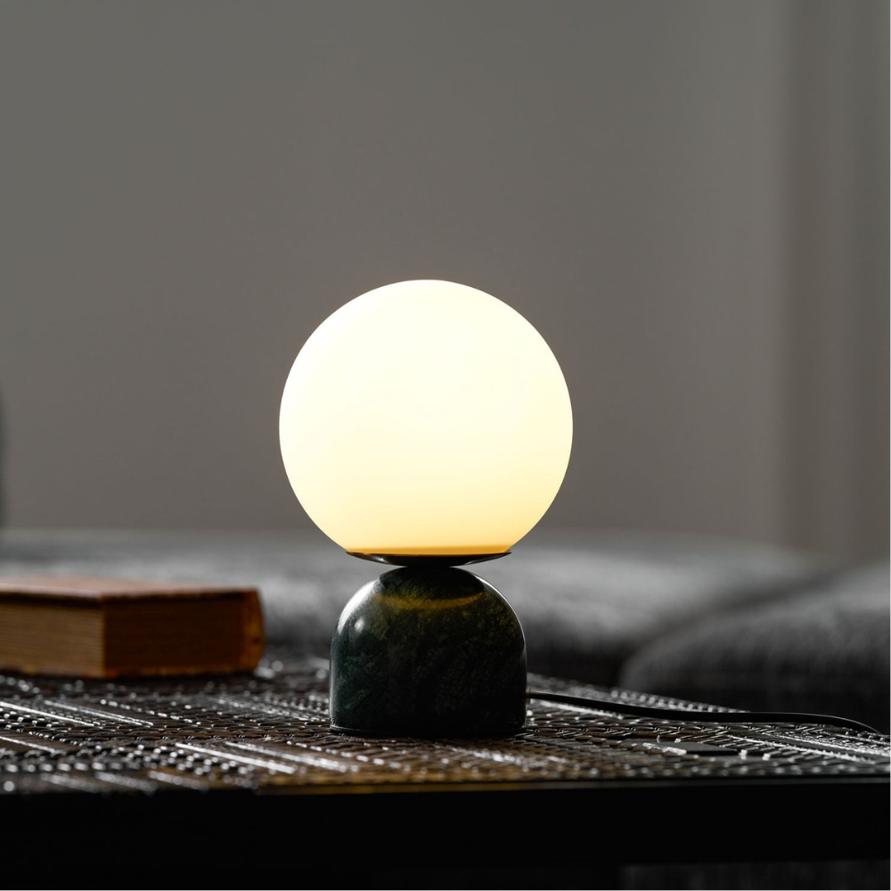 Marble Base Glass Globe Table Lamp, UK Plug - view 13