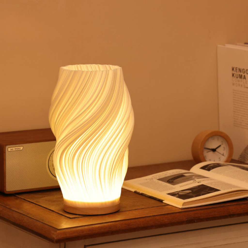 Textured Vase-Shaped LED Bedside Lamp with USB Cord - view 13