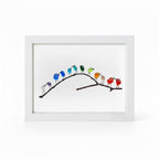 Coastal Bird Shadow Box Wall Art, Sea Glass and Driftwood — product view 9