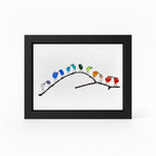 Coastal Bird Shadow Box Wall Art, Sea Glass and Driftwood — product view 12