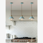 Matte Cone Pendant Light with Brass Fitting - view 13