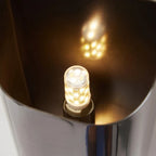 Metal LED Wall Sconce with Gold-Tone Interior - view 13