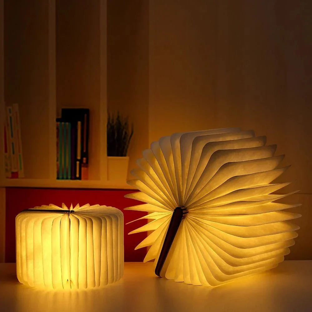 Foldable Book Lamp, USB Rechargeable LED Light with 3 Modes - product view 3