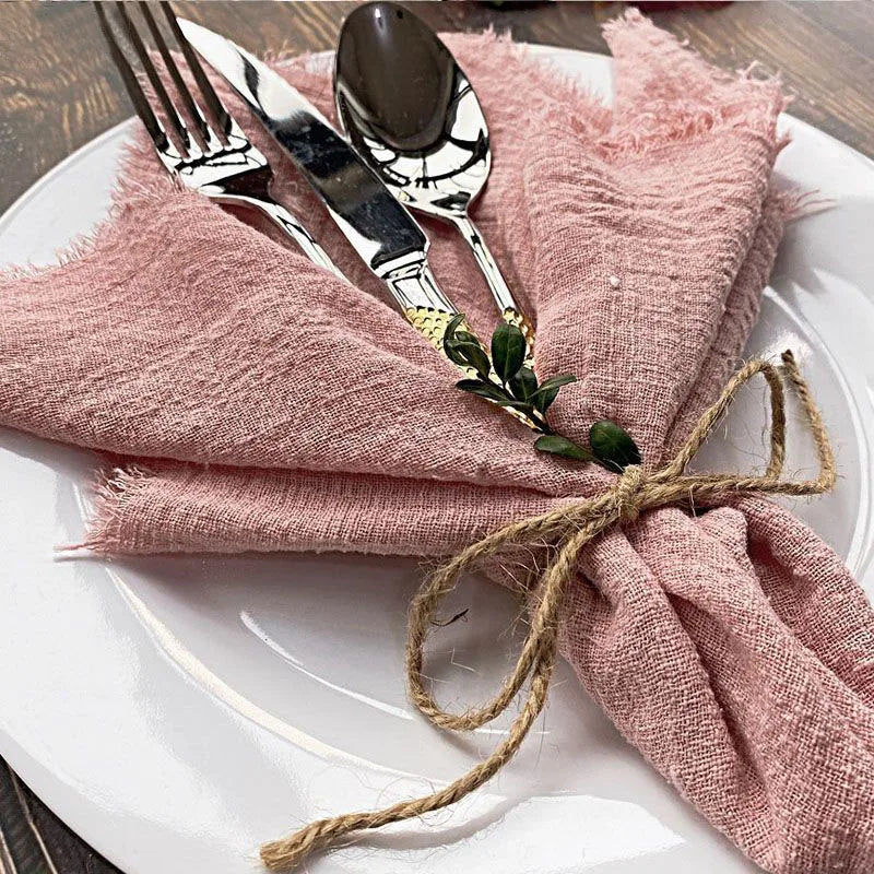 Cotton Linen Dinner Napkins, Set of 12 – product image 2