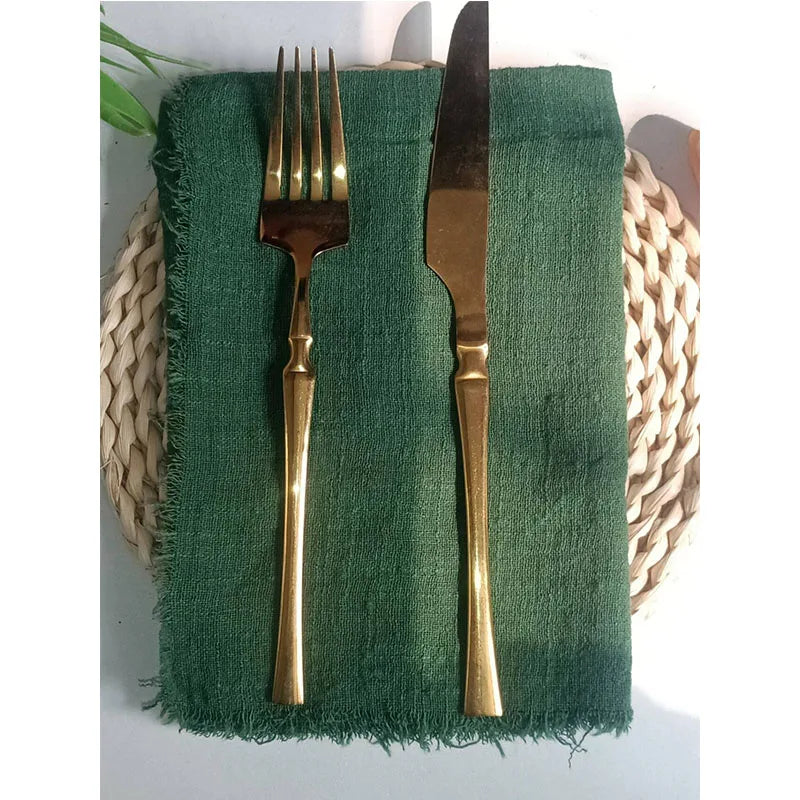 Cotton Linen Dinner Napkins, Set of 12 – product image 6