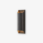 Metal LED Wall Sconce with Gold-Tone Interior - view 2